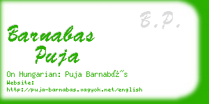 barnabas puja business card